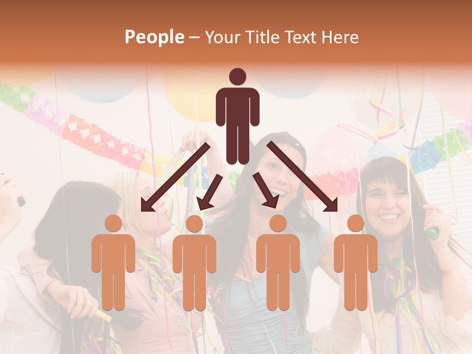 Confetti Smiling Blond PowerPoint Template