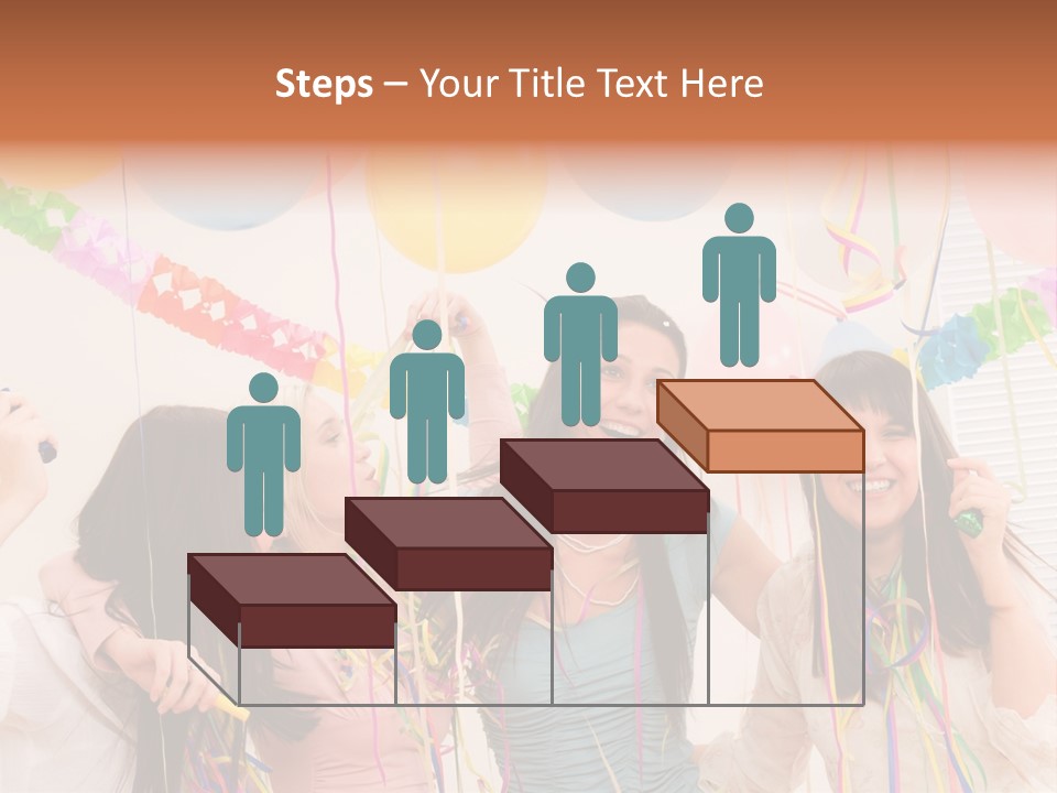 Confetti Smiling Blond PowerPoint Template