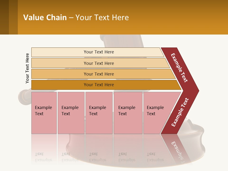 A Wooden Judge's Hammer Hitting A Wooden Table PowerPoint Template