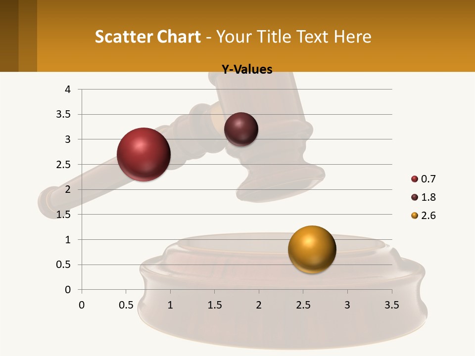 A Wooden Judge's Hammer Hitting A Wooden Table PowerPoint Template