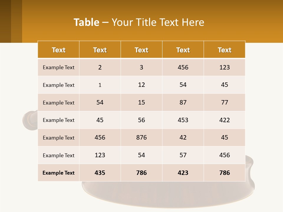 A Wooden Judge's Hammer Hitting A Wooden Table PowerPoint Template