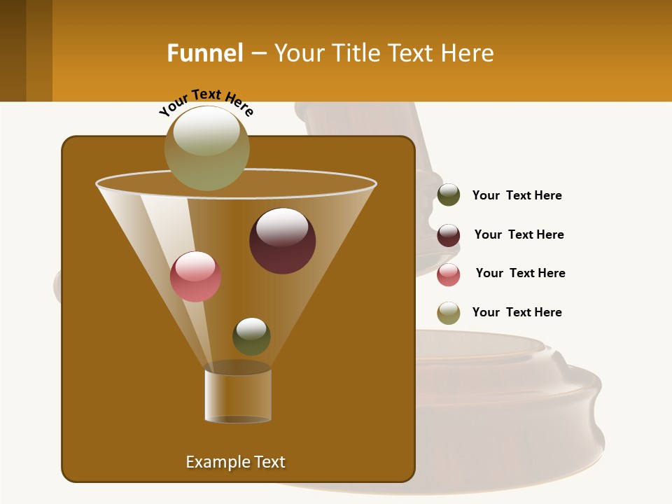 A Wooden Judge's Hammer Hitting A Wooden Table PowerPoint Template