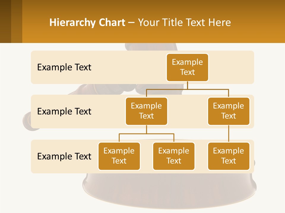 A Wooden Judge's Hammer Hitting A Wooden Table PowerPoint Template