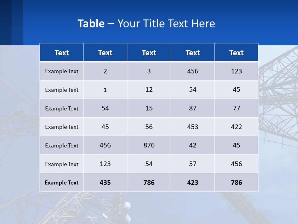 Structure Power Construction PowerPoint Template