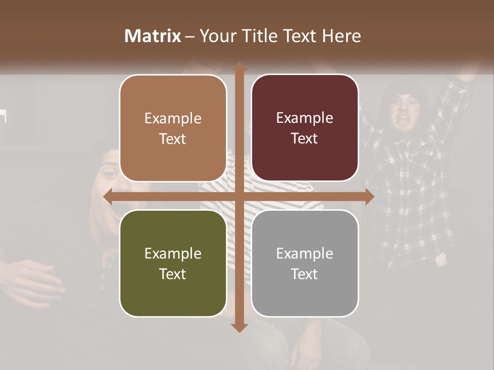 Attractive Multiracial Television PowerPoint Template