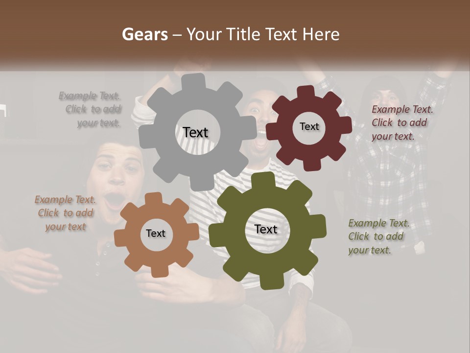 Attractive Multiracial Television PowerPoint Template