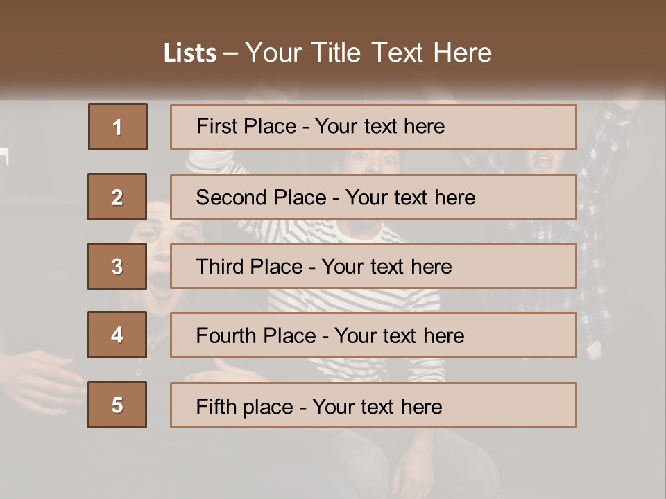 Attractive Multiracial Television PowerPoint Template