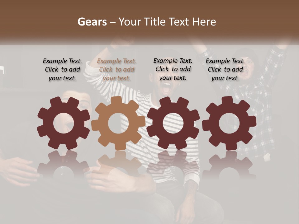 Attractive Multiracial Television PowerPoint Template