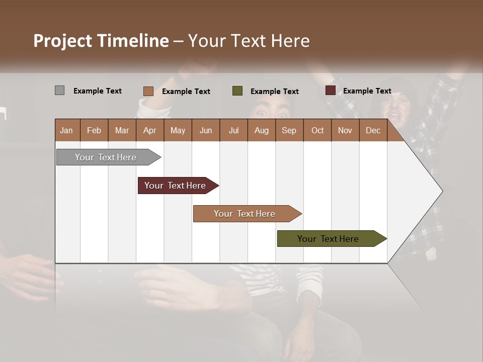Attractive Multiracial Television PowerPoint Template