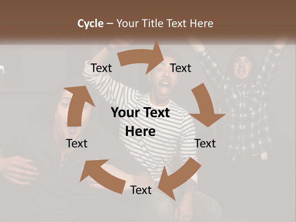 Attractive Multiracial Television PowerPoint Template