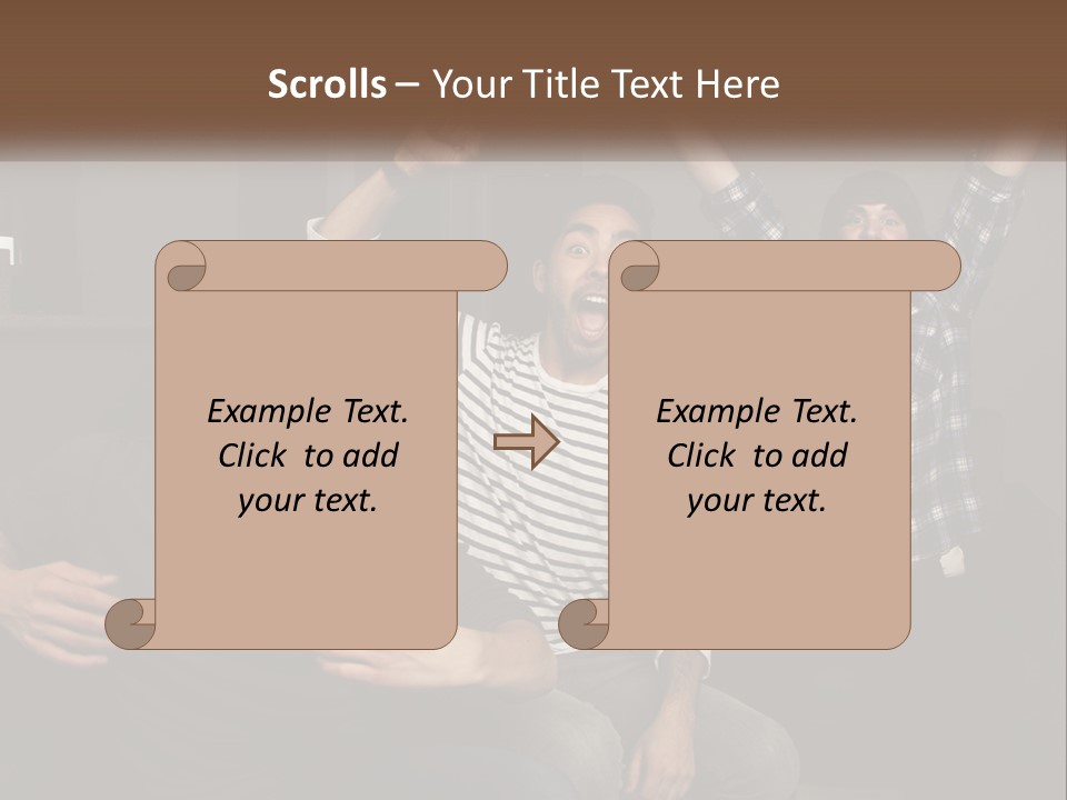 Attractive Multiracial Television PowerPoint Template