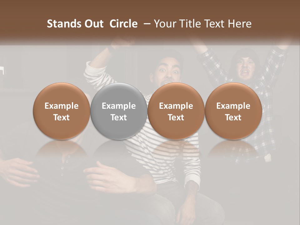 Attractive Multiracial Television PowerPoint Template