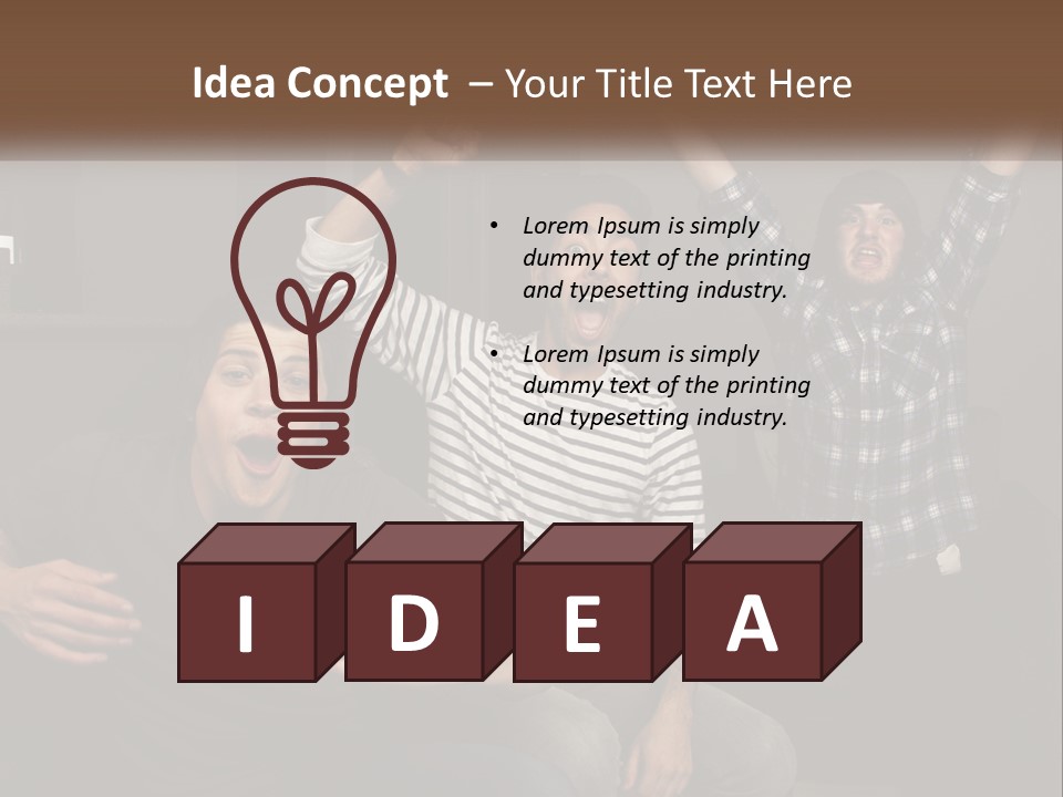 Attractive Multiracial Television PowerPoint Template