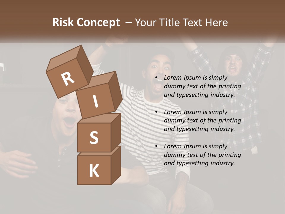 Attractive Multiracial Television PowerPoint Template