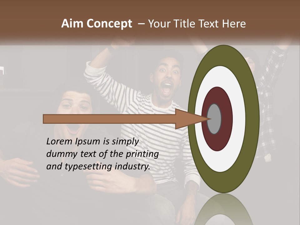 Attractive Multiracial Television PowerPoint Template