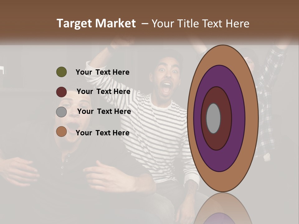 Attractive Multiracial Television PowerPoint Template