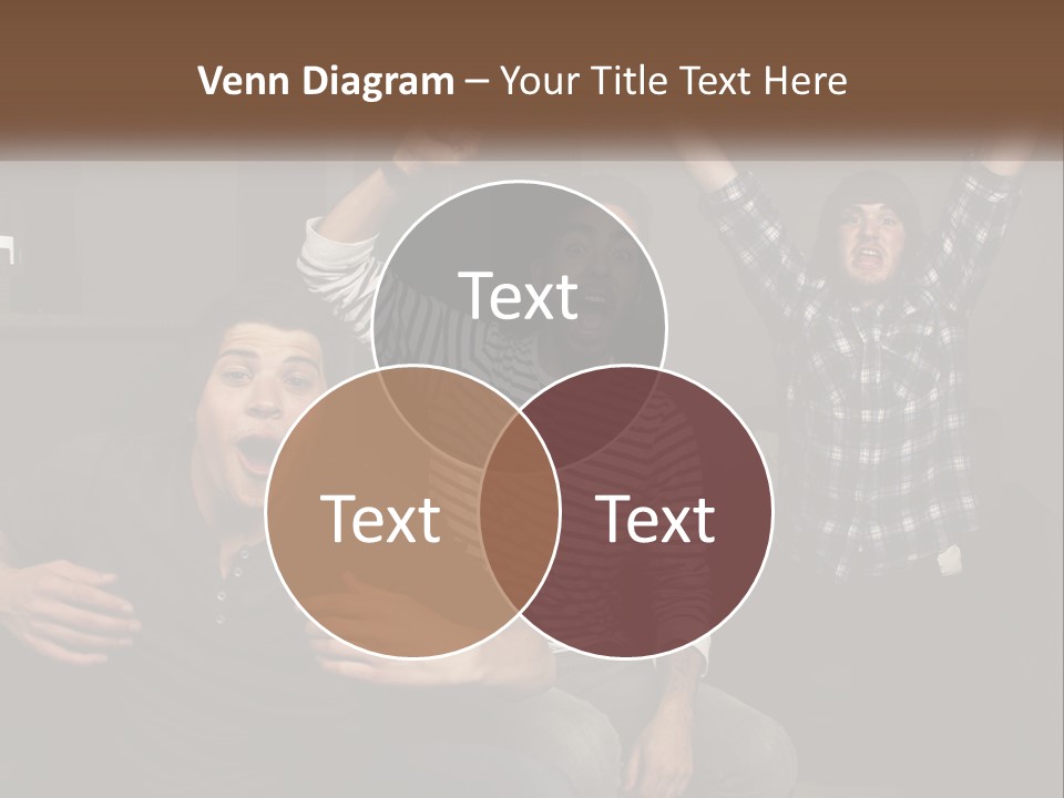 Attractive Multiracial Television PowerPoint Template