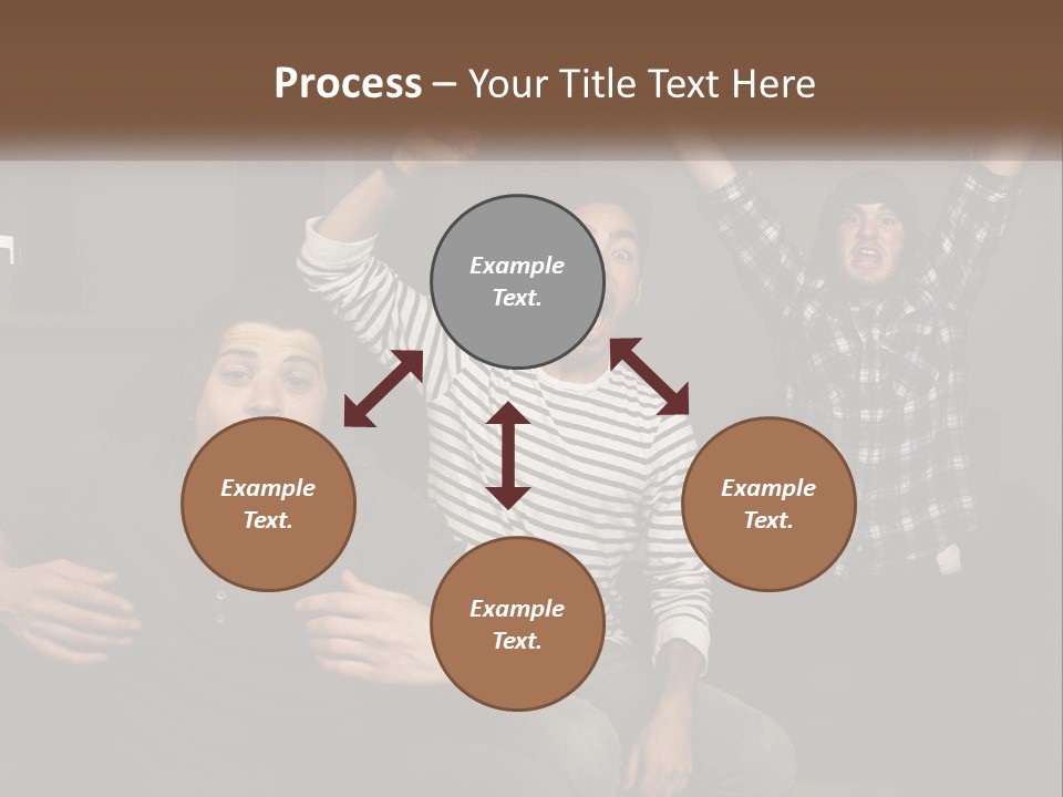 Attractive Multiracial Television PowerPoint Template