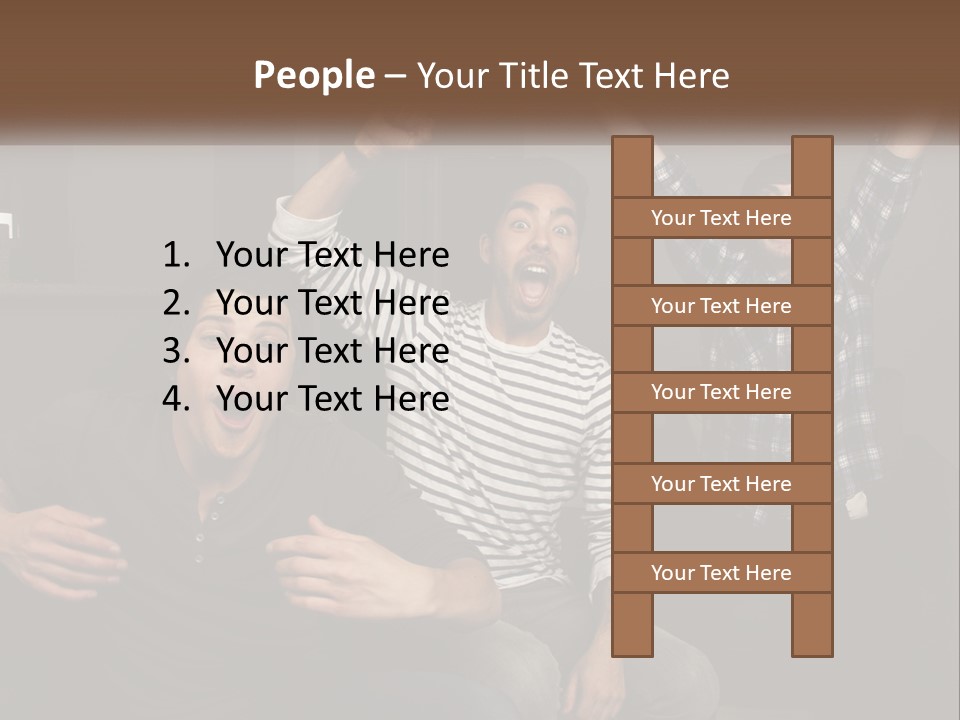 Attractive Multiracial Television PowerPoint Template