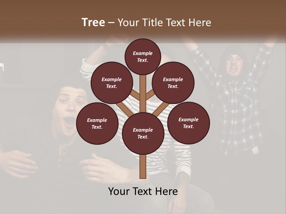 Attractive Multiracial Television PowerPoint Template