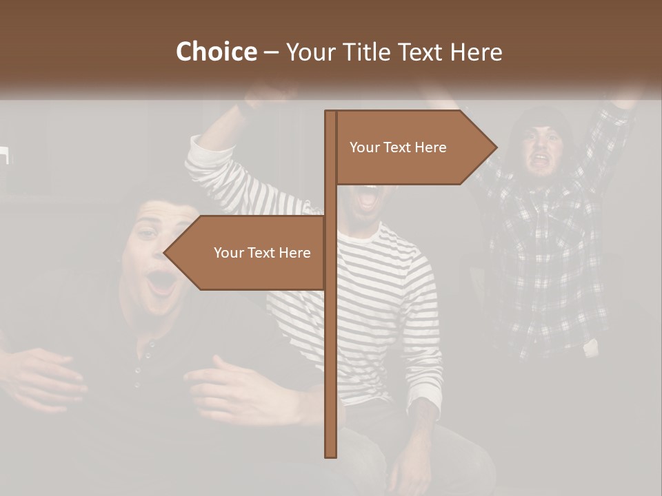 Attractive Multiracial Television PowerPoint Template