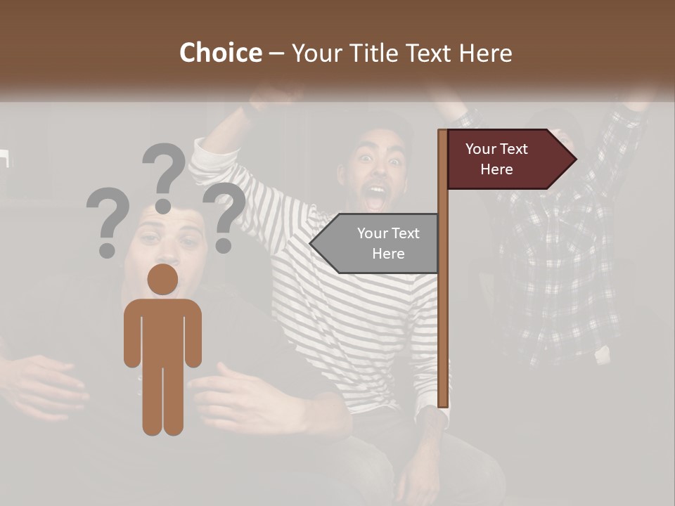 Attractive Multiracial Television PowerPoint Template