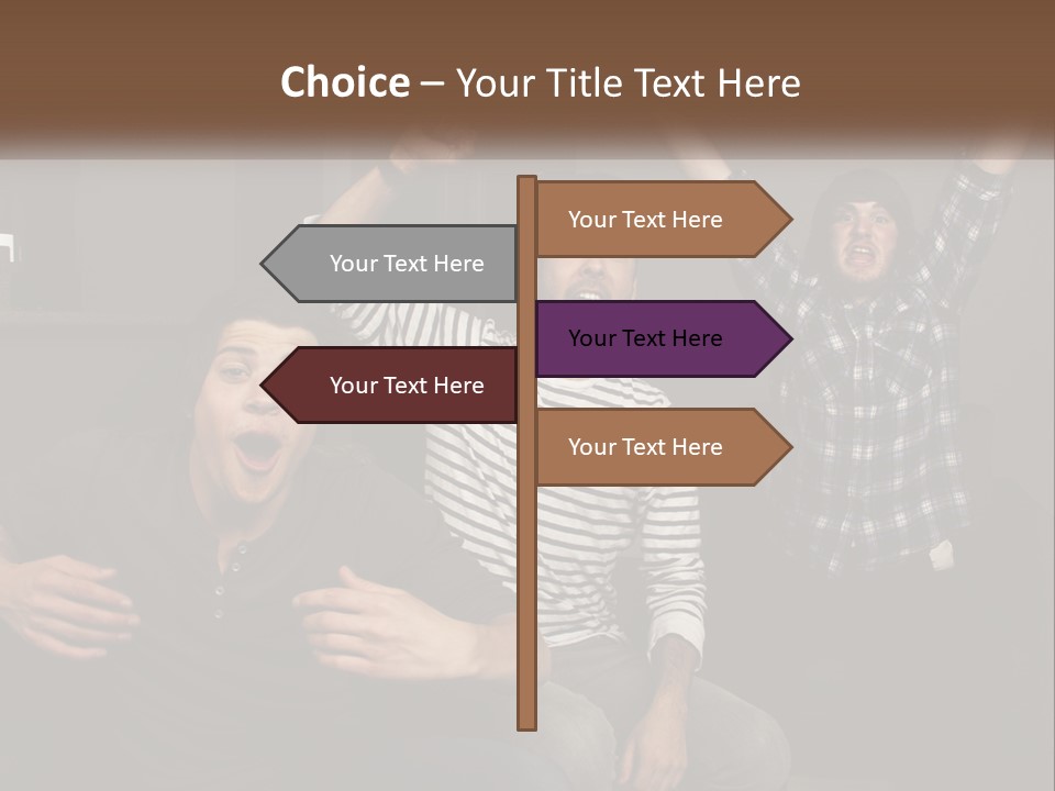 Attractive Multiracial Television PowerPoint Template
