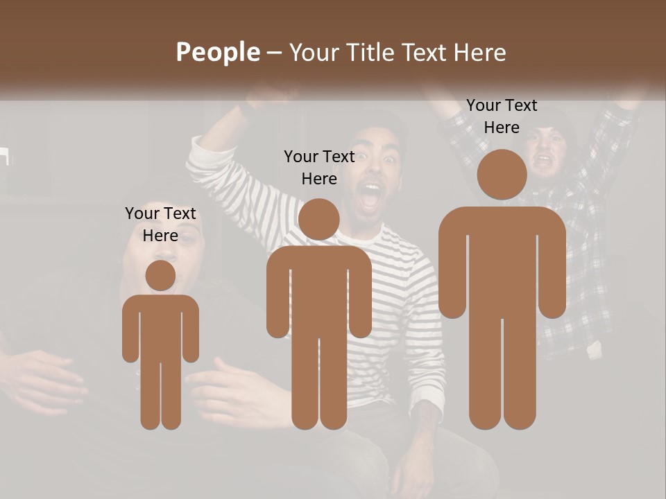 Attractive Multiracial Television PowerPoint Template