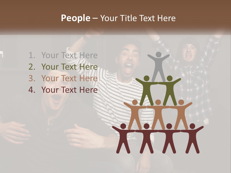 Attractive Multiracial Television PowerPoint Template