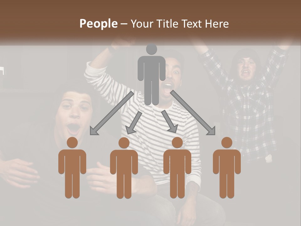 Attractive Multiracial Television PowerPoint Template