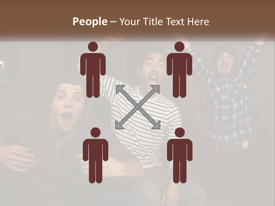 Attractive Multiracial Television PowerPoint Template