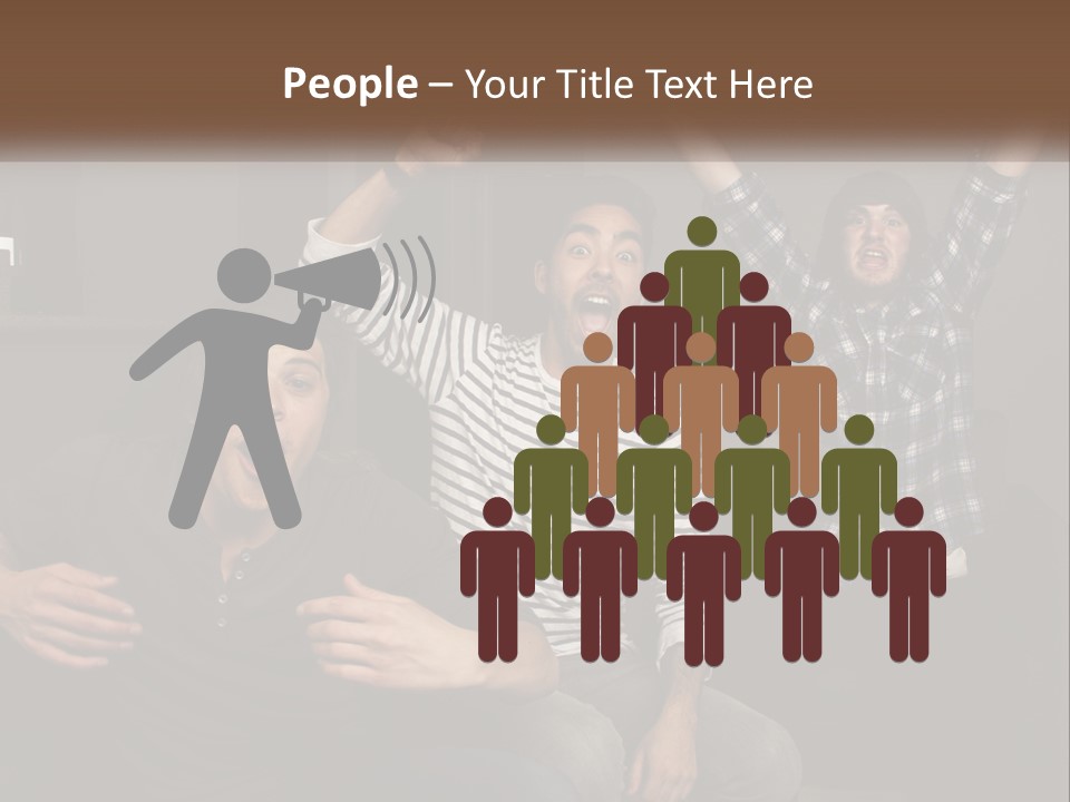 Attractive Multiracial Television PowerPoint Template