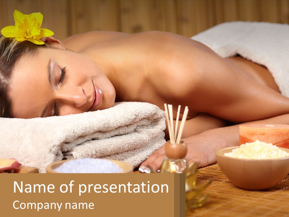 Relaxing Flower Masseur PowerPoint Template