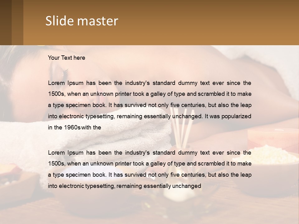 Relaxing Flower Masseur PowerPoint Template