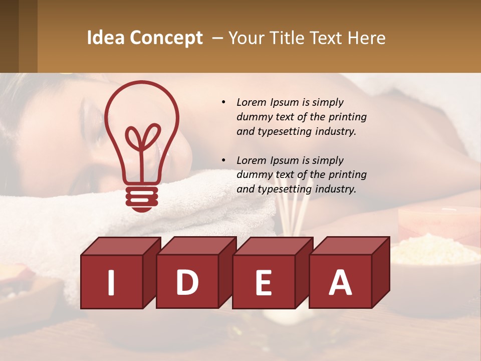 Relaxing Flower Masseur PowerPoint Template