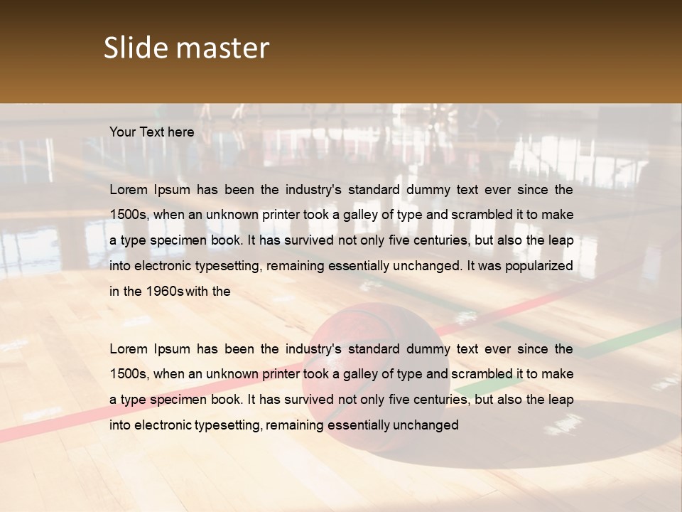 Team Run Gymnasium PowerPoint Template