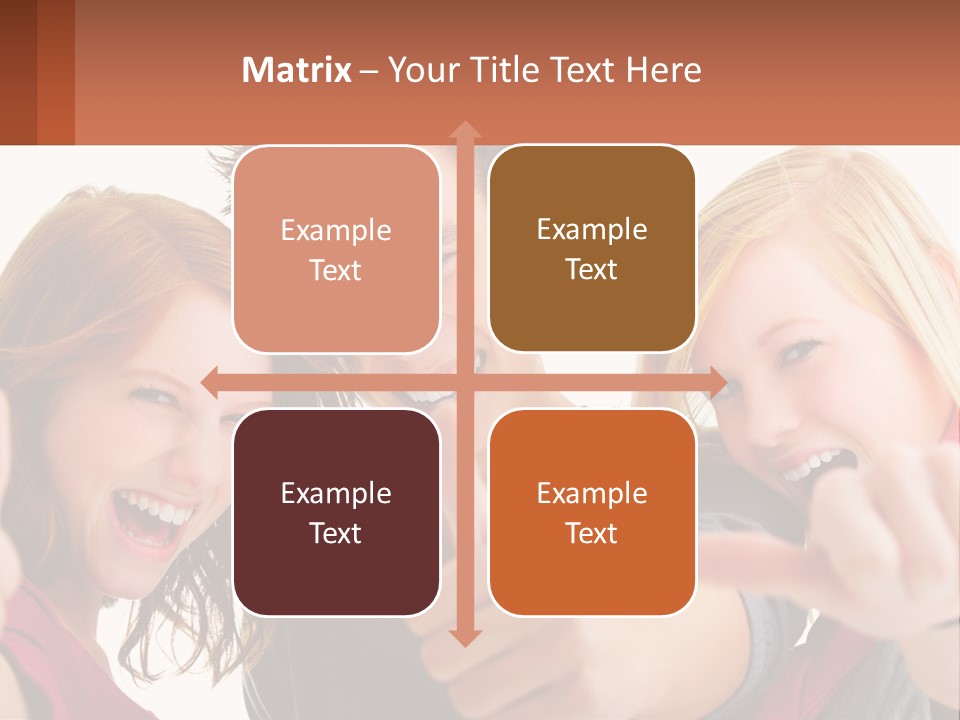 A Group Of Young People Pointing At The Camera PowerPoint Template