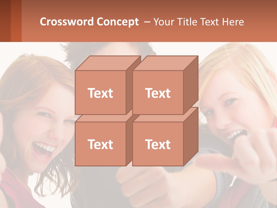 A Group Of Young People Pointing At The Camera PowerPoint Template