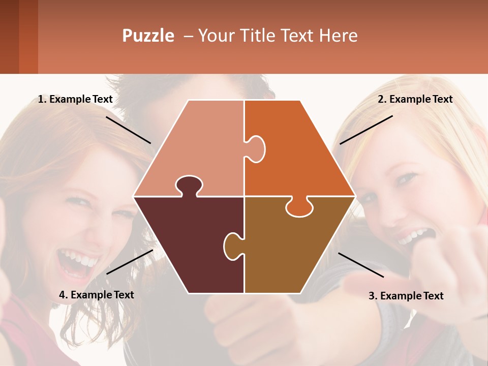 A Group Of Young People Pointing At The Camera PowerPoint Template