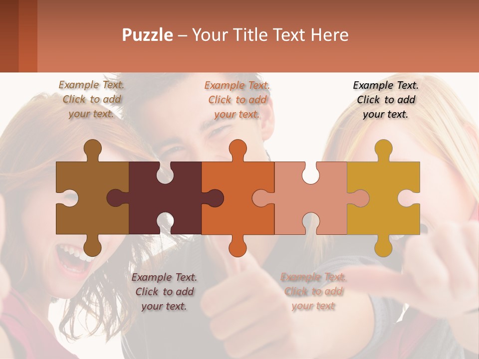 A Group Of Young People Pointing At The Camera PowerPoint Template