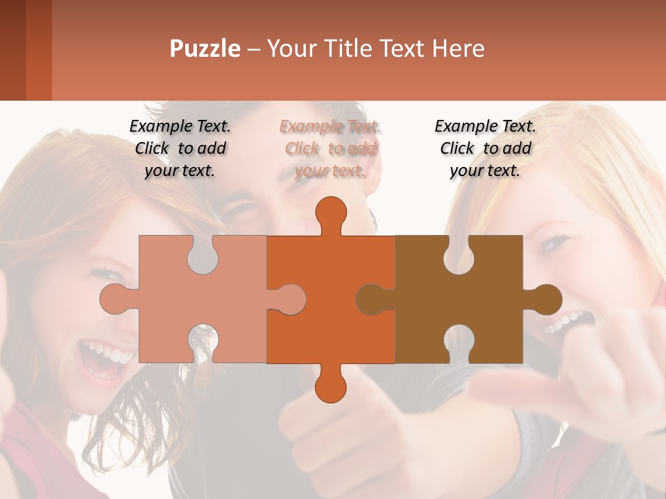 A Group Of Young People Pointing At The Camera PowerPoint Template