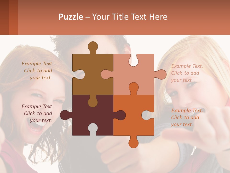 A Group Of Young People Pointing At The Camera PowerPoint Template