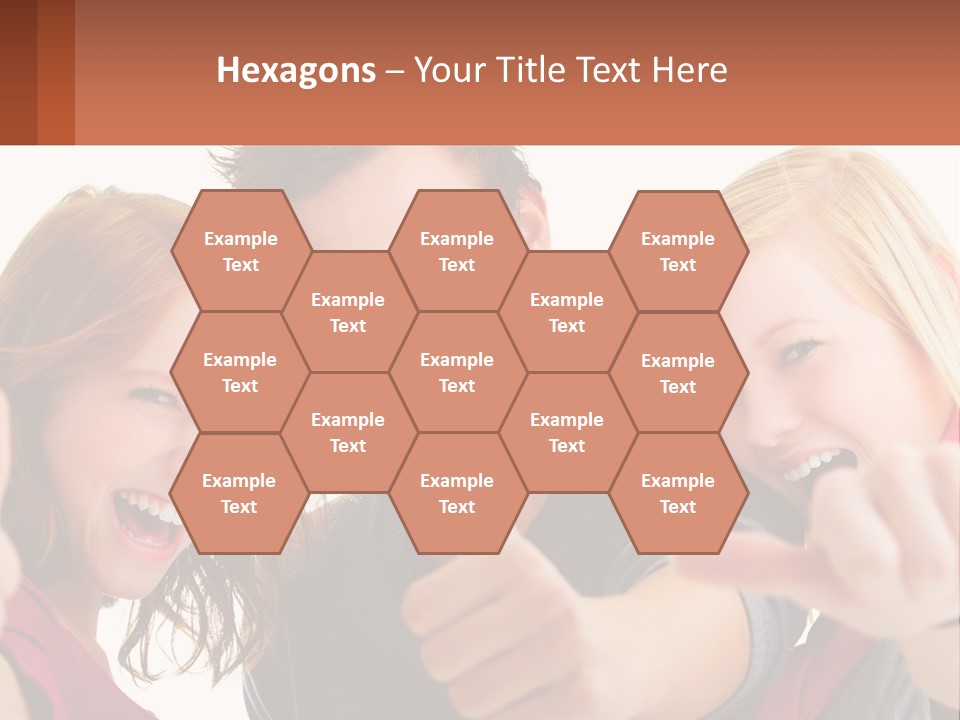 A Group Of Young People Pointing At The Camera PowerPoint Template