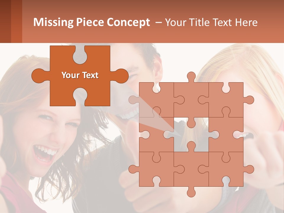 A Group Of Young People Pointing At The Camera PowerPoint Template