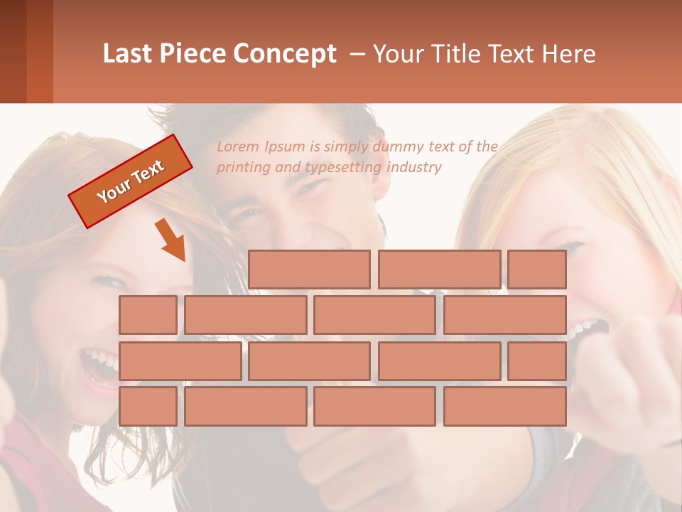 A Group Of Young People Pointing At The Camera PowerPoint Template