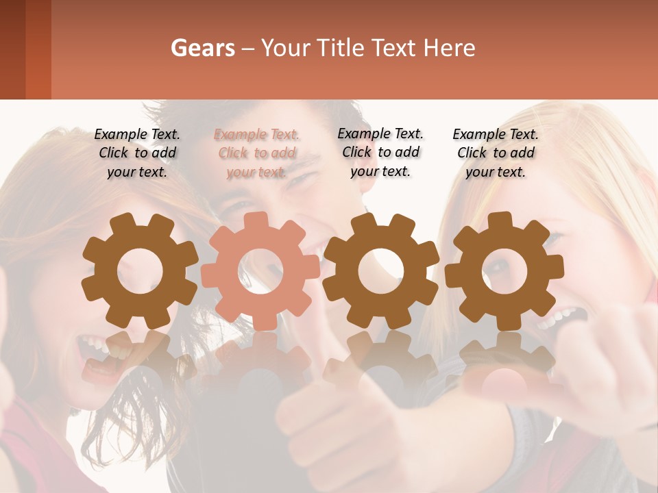 A Group Of Young People Pointing At The Camera PowerPoint Template