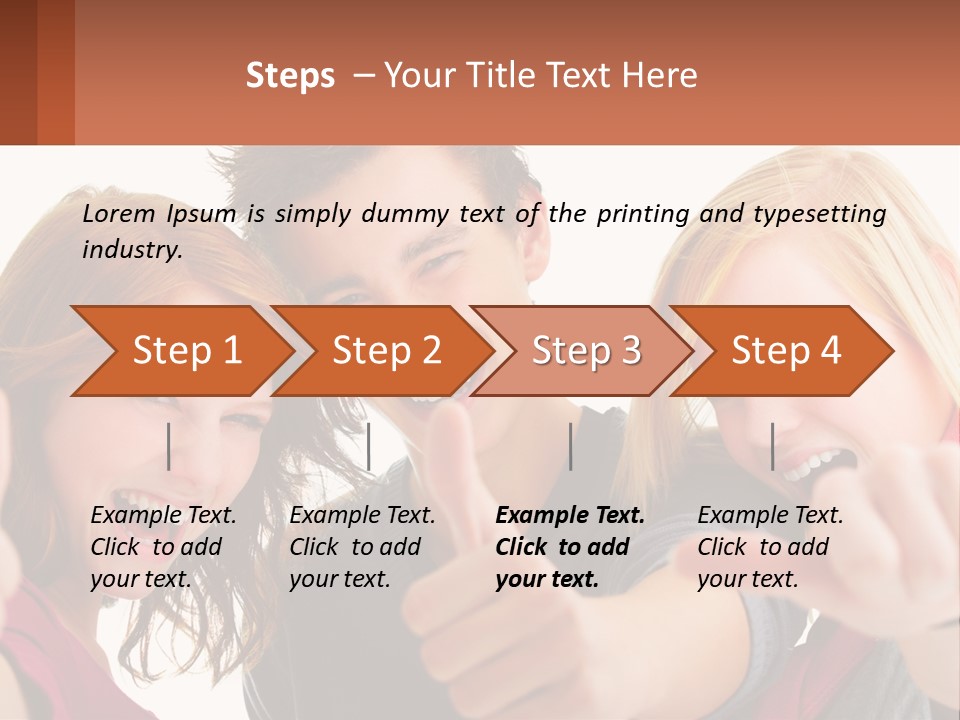 A Group Of Young People Pointing At The Camera PowerPoint Template