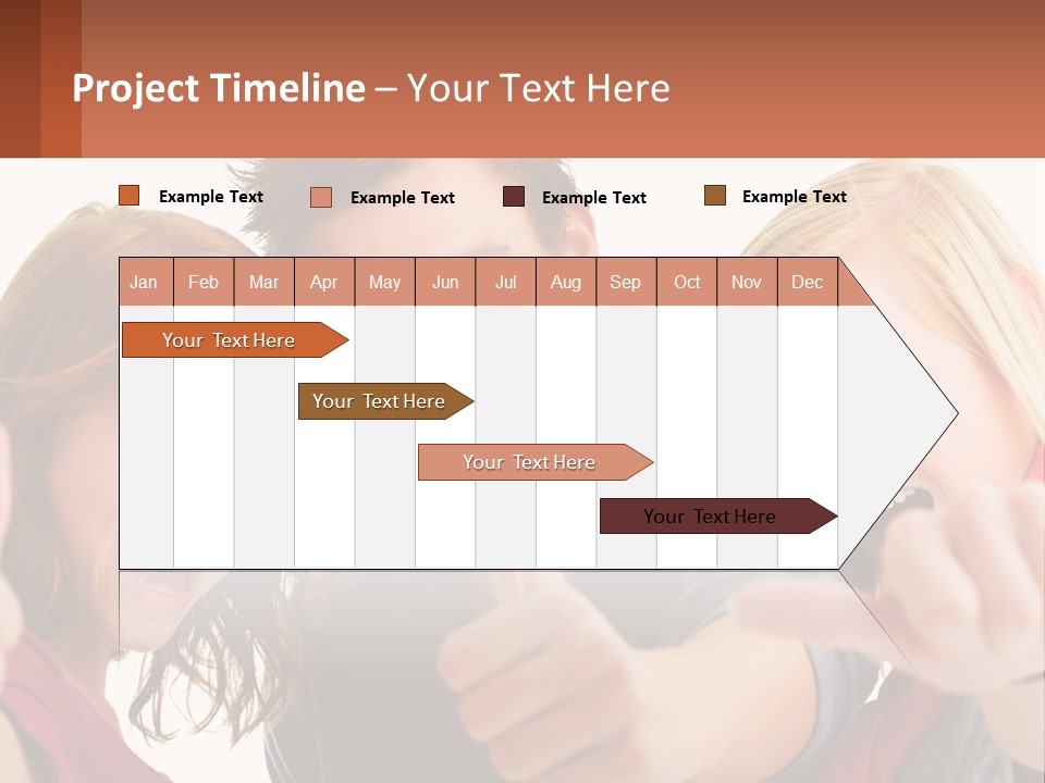 A Group Of Young People Pointing At The Camera PowerPoint Template