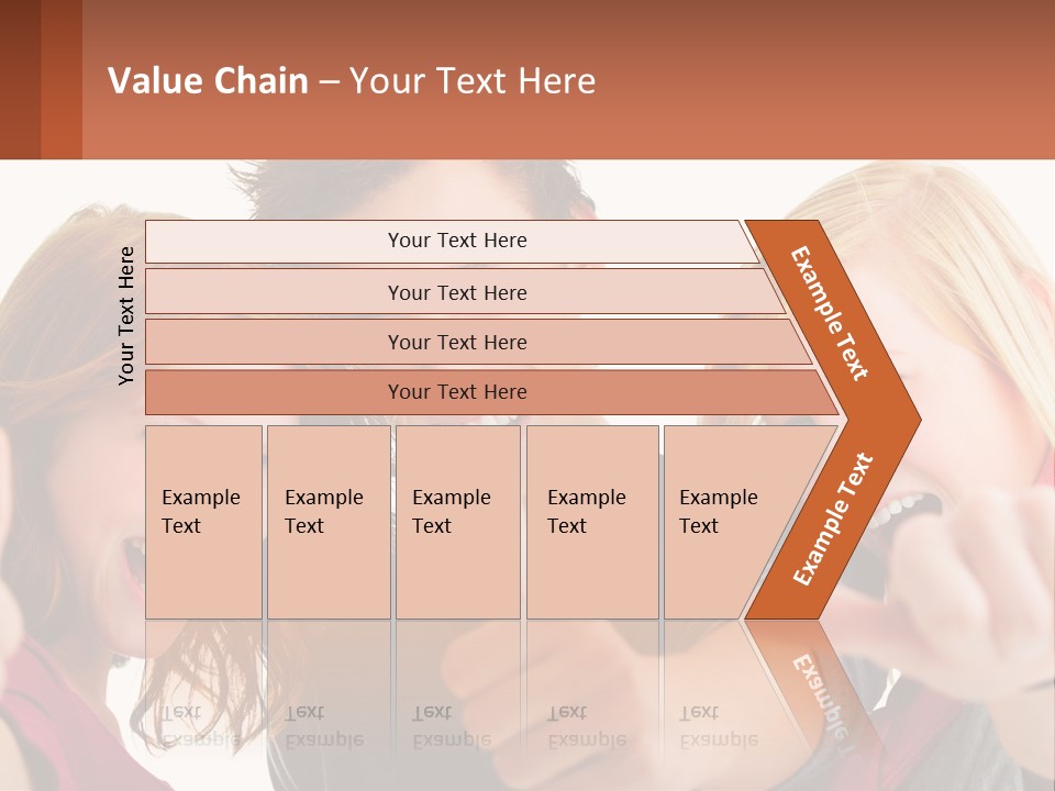 A Group Of Young People Pointing At The Camera PowerPoint Template