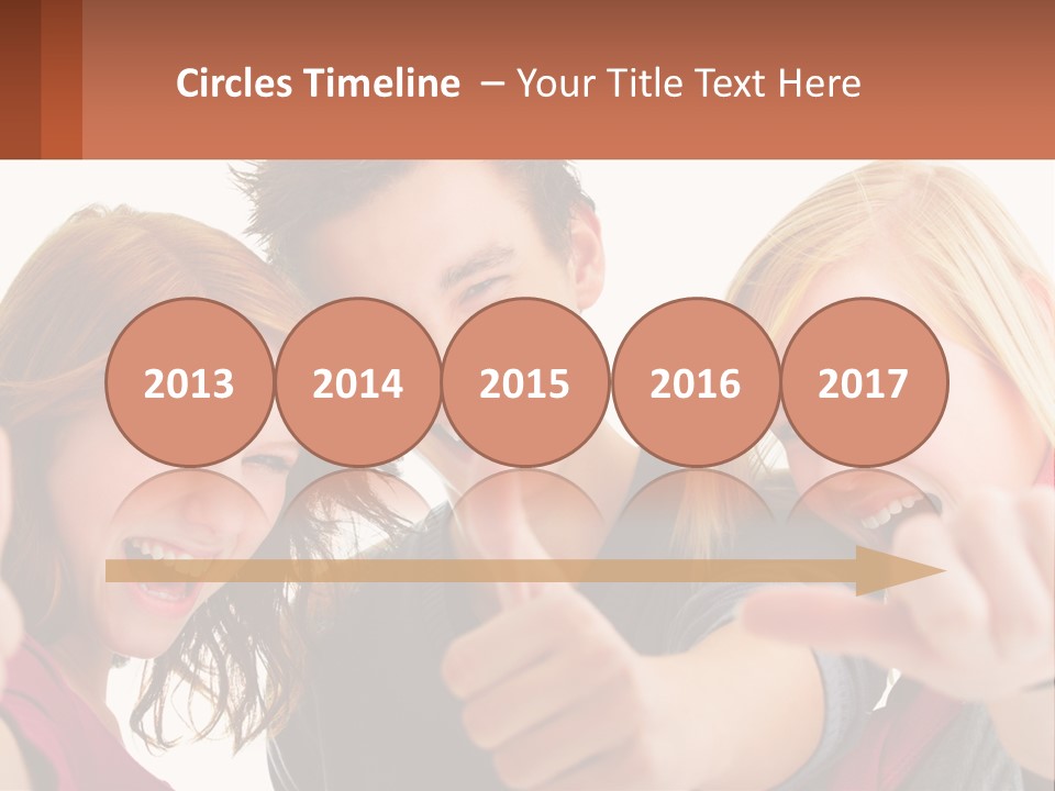 A Group Of Young People Pointing At The Camera PowerPoint Template